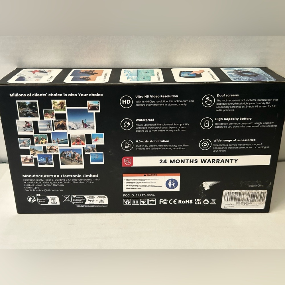 New Waterproof 4k 60fps action camera - Picture 2 of 4